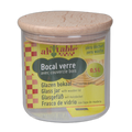 Bocal verre couvercle bois - 50 cl