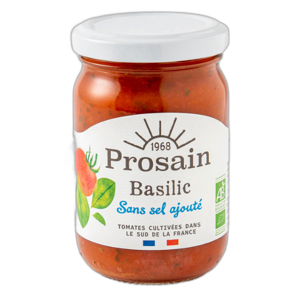 Sauce tomate au basilic bio et sans sel ajouté - 200 g