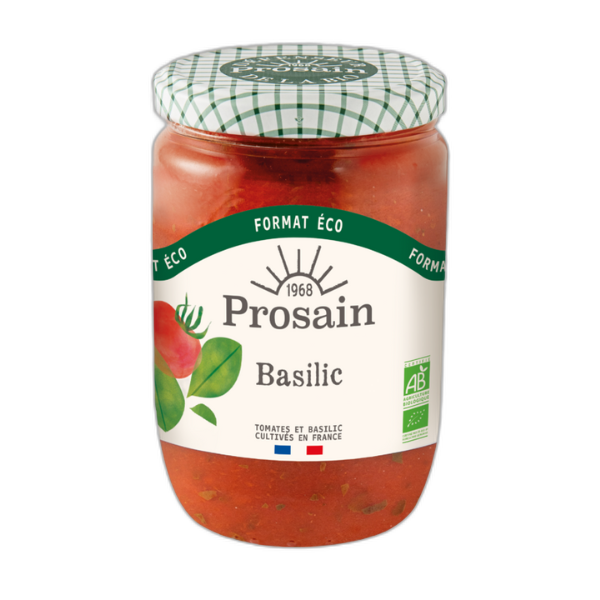 Sauce tomate au basilic bio (format familial) - 610 g