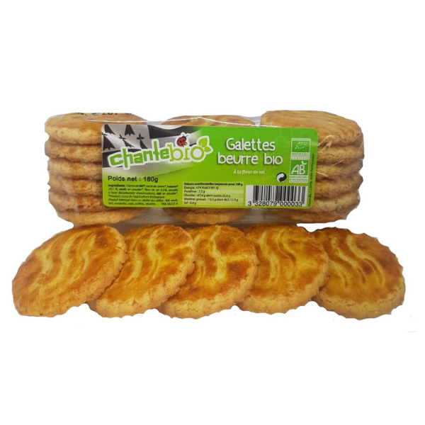 Galettes pur beurre bio - 180 g x 10