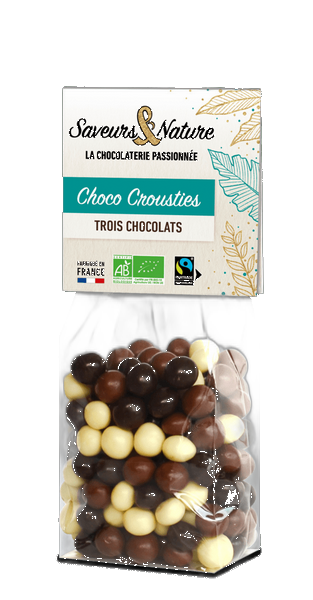 Sachet de billes croustillantes aux 3 chocolats - 150 g