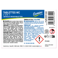 Etiquettes pour les tablettes wc (rouleau)