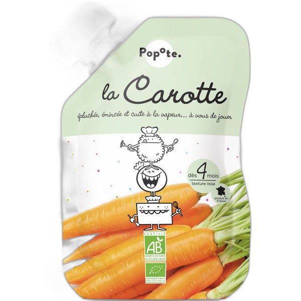 Gourde compote carotte bio - 120 g