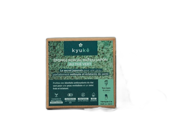 √âponge konjac bio au thé vert (origine Japon)
