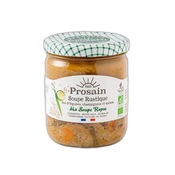 Soupe rustique aux 6 légumes, champignons et quinoa bio - vegan - 420 g