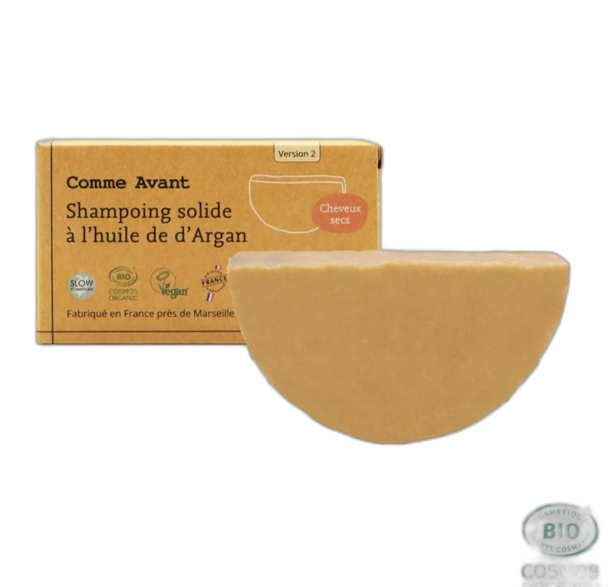 Shampoing solide à l'huile d'argan (cheveux secs) - version 2 - 70 g