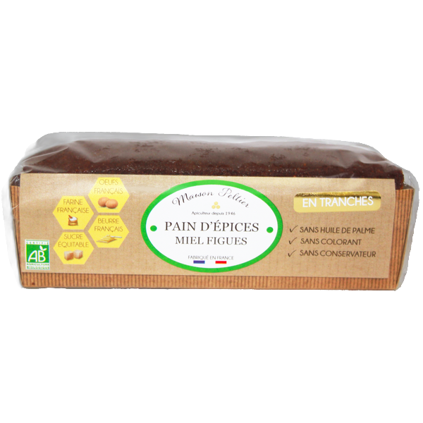 Pain d'épices tranché aux figues bio (origine France) - 250 g