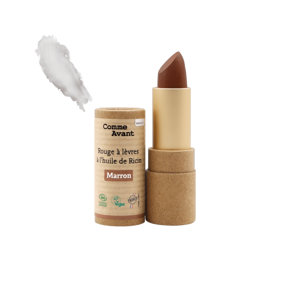 Rouge à lèvres à l'huile de ricin (marron)