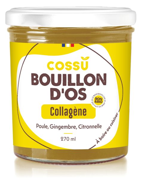 Bouillon d'os collagène bio (2.7g de collagène/100mL) (origine France) - 270 mL x 6