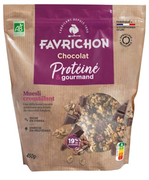 Muesli croustillant protéiné chocolat - 450 g