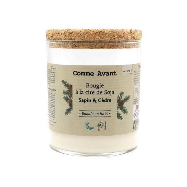 Bougie √† la cire de soja sapin & c√®dre - 190 g