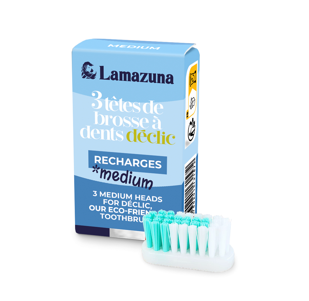 Recharge de 3 tètes de brosse à dents medium