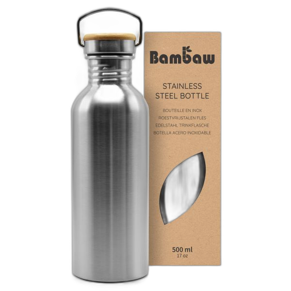 Bouteille non-isotherme en acier inoxydable (couleur Acier Naturel) - 500 mL