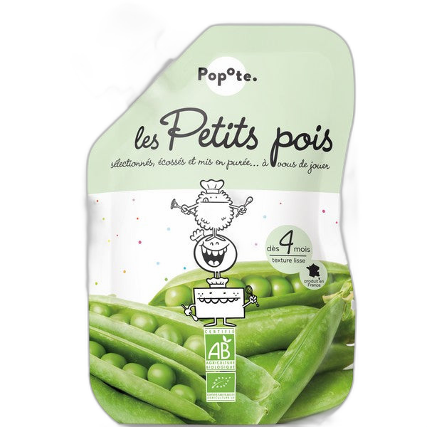 Gourde compote petit pois bio - 120 g