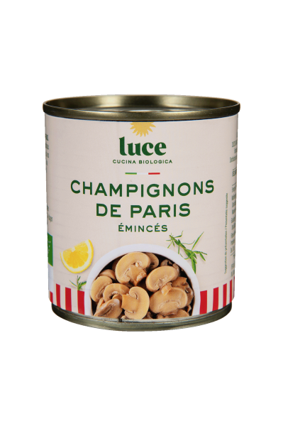 Champignons de paris émincés bio - 3 x 200g