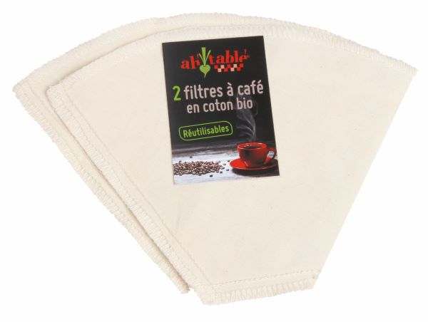 Filtres √† caf√© coton bio - Lot de 2