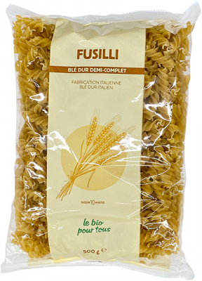 Fusilli demi complet origine italie - 500 g
