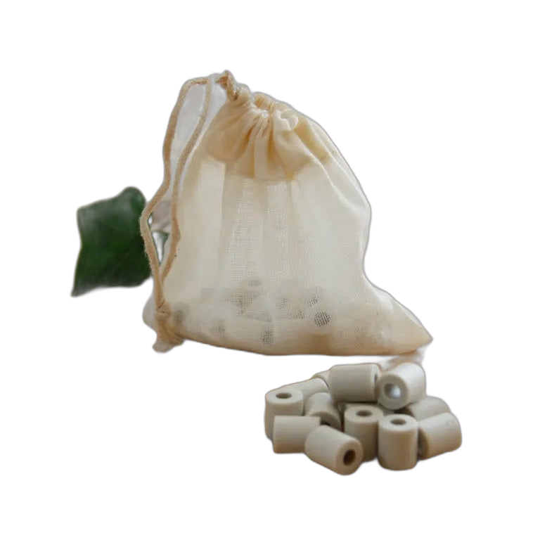 Perles de c√©ramique (dans pochon en coton bio)