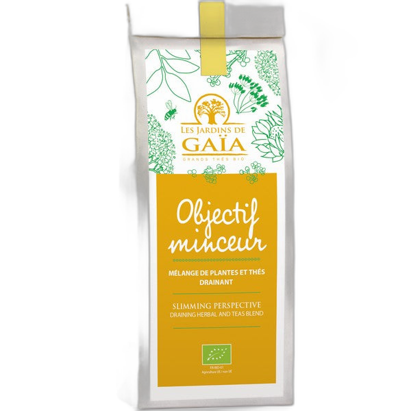 Thé et plantes bio objectif minceur (menthe poivrée maté ortie) - 100 g