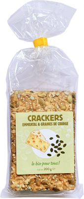 Crackers emmental courge origine pays-bas - 200 g