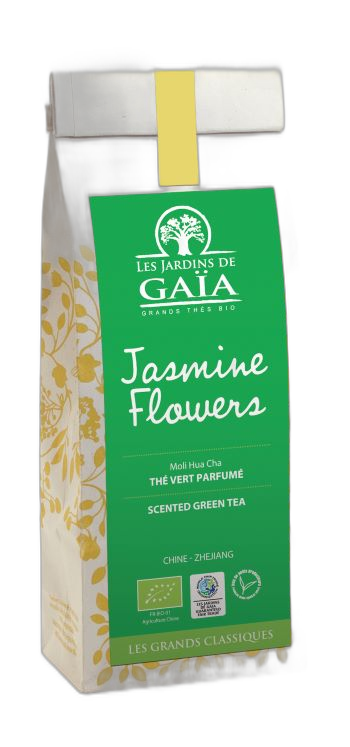 Thé vert bio jasmin flowers (moli hua cha/chine) - 100 g