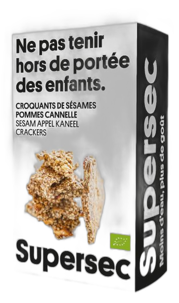 Croquant de sésame pomme-cannelle bio - 110 g