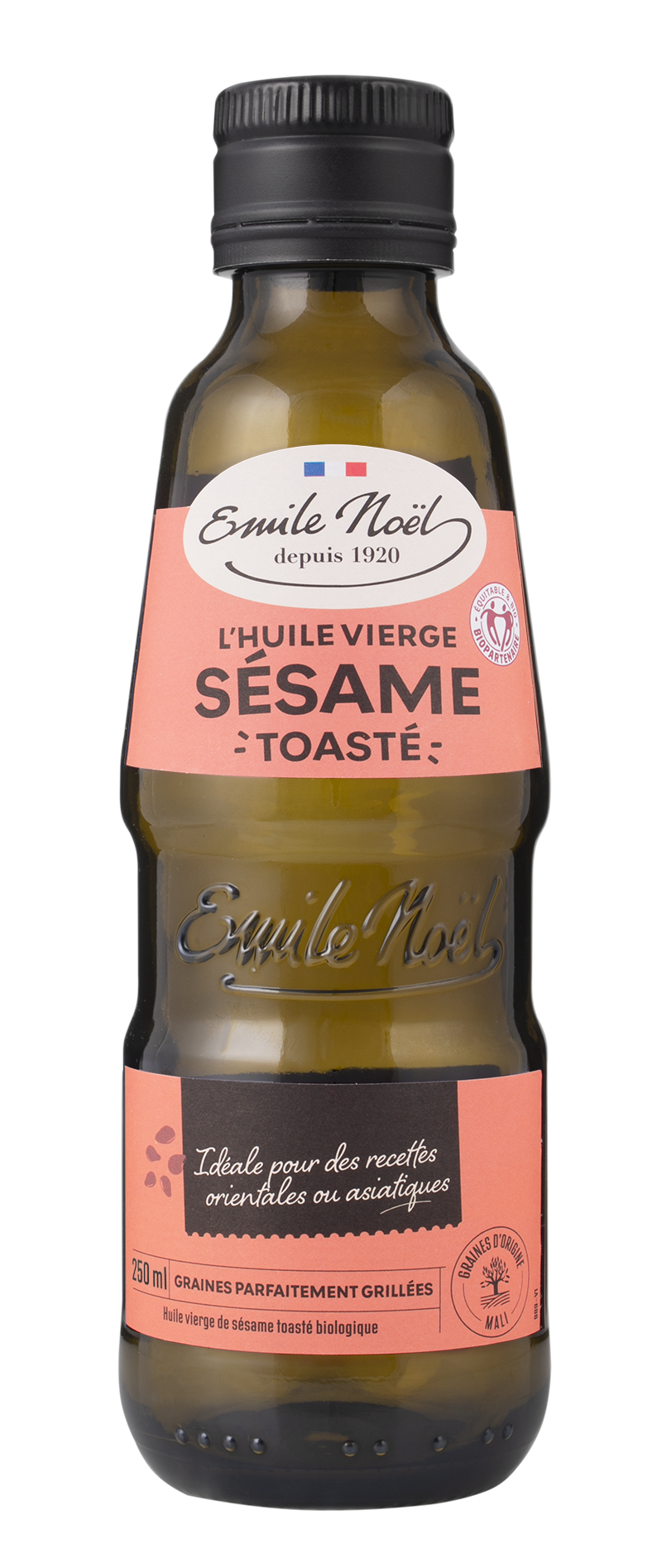 Huile vierge de sésame toasté bio équitable - 250 ml