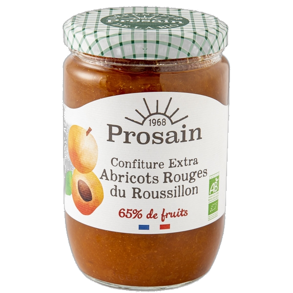Confiture extra d'abricots du roussillon 65 % de fruits - 730 g