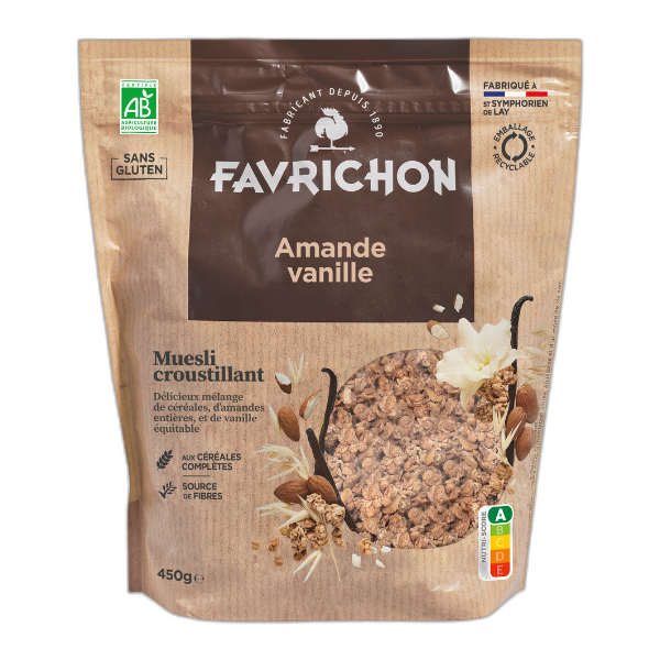 Muesli croustillant amande vanille bio - 450 g