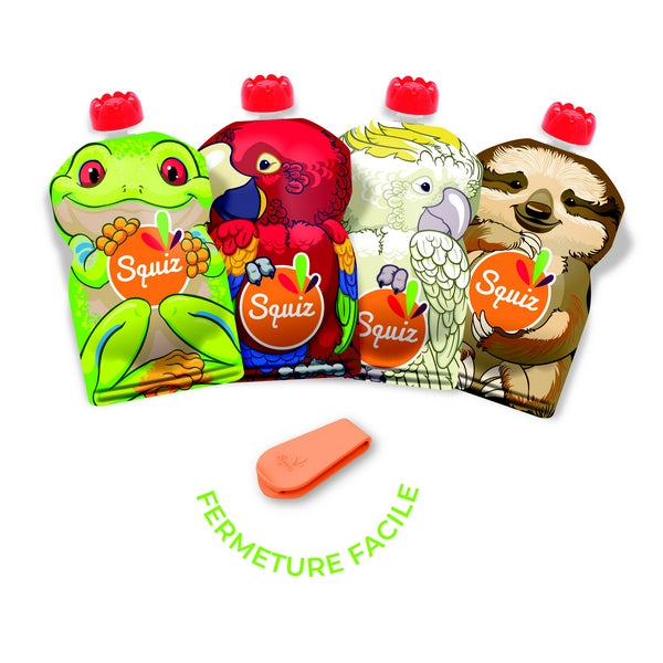 Gourdes r√©utilisables amazonie (recharge) - lot de 4