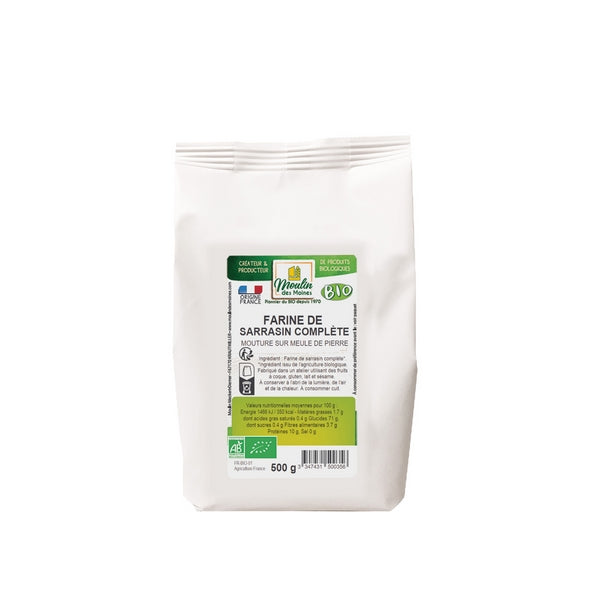 Farine de sarrasin complète meule de pierre bio (origine France) - 500 g