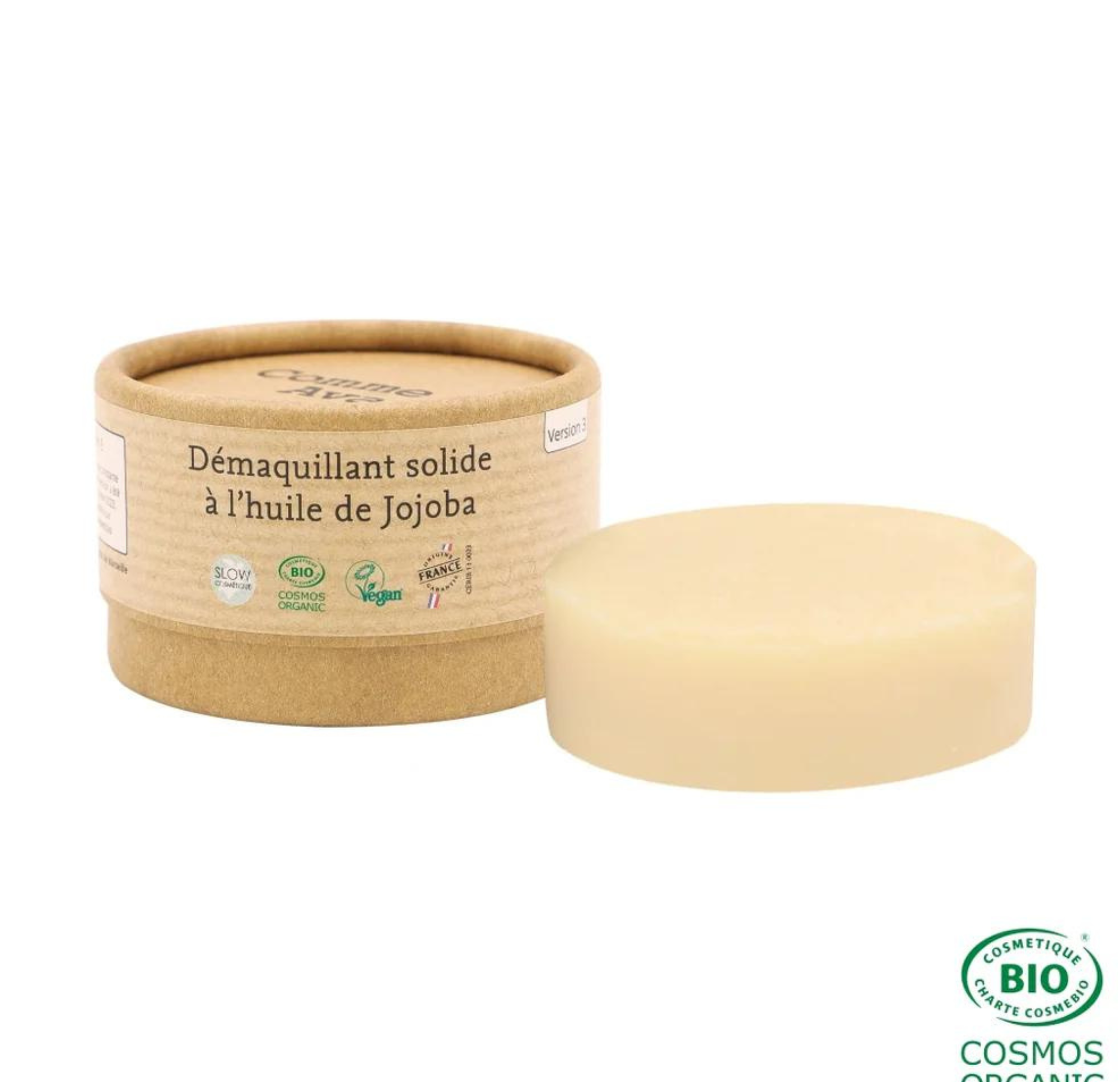 Démaquillant solide à l'huile de jojoba - version 3 - 40 g
