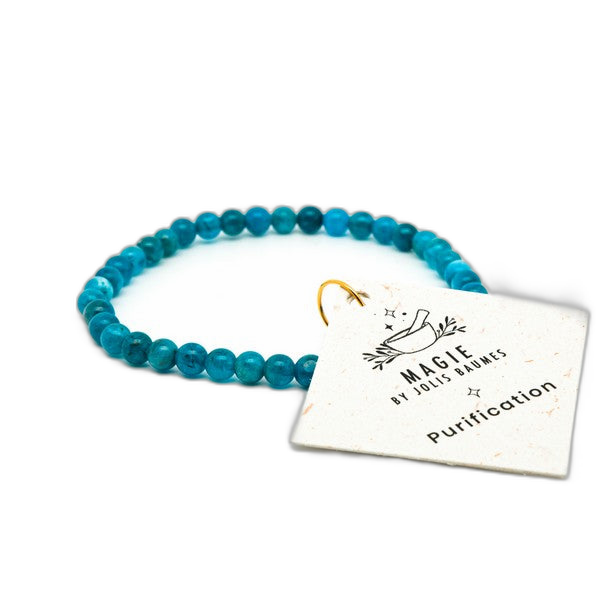 Bracelet purification apatite bleue
