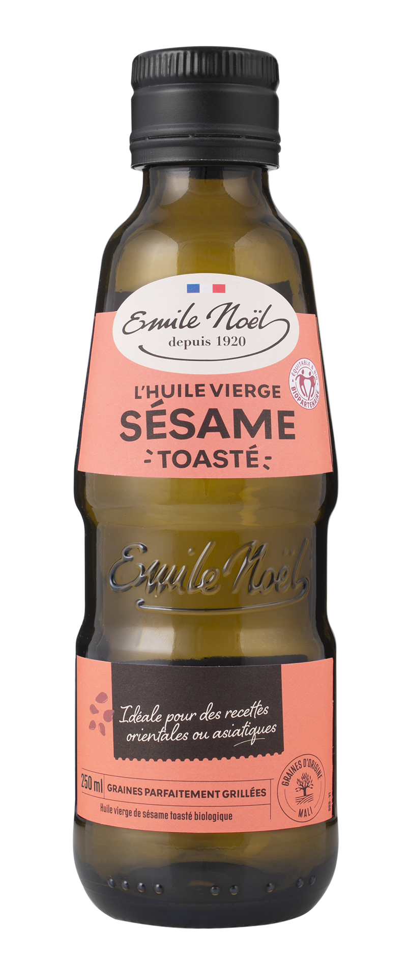 Huile vierge de sésame toasté bio équitable - 250 ml