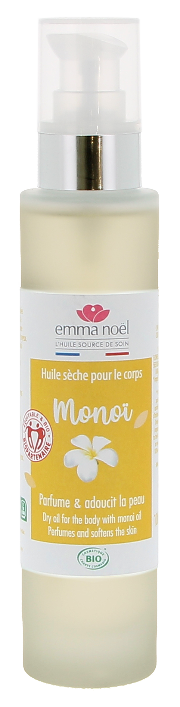 Huile sèche pour le corps senteur monoi bio - 100 mL