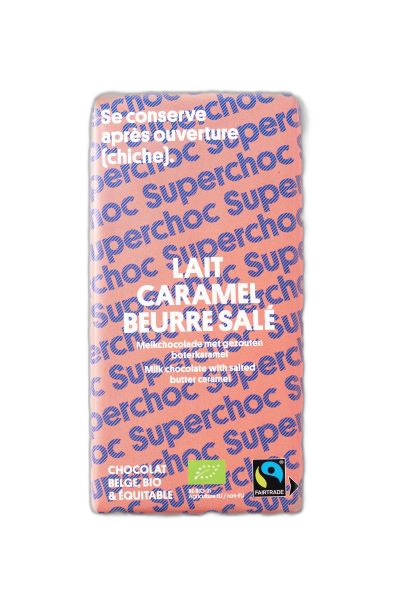 Tablette chocolat lait caramel beurre salé bio équitable - 70 g