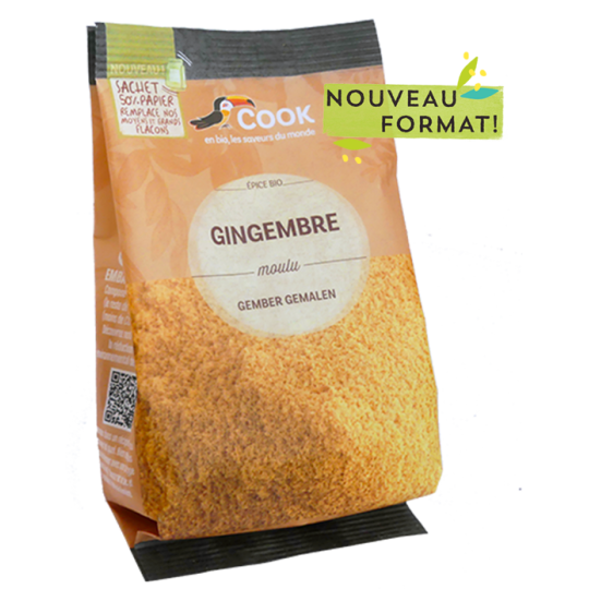 Gingembre moulu bio (sachet économique) (origine Madagascar) - 100 g