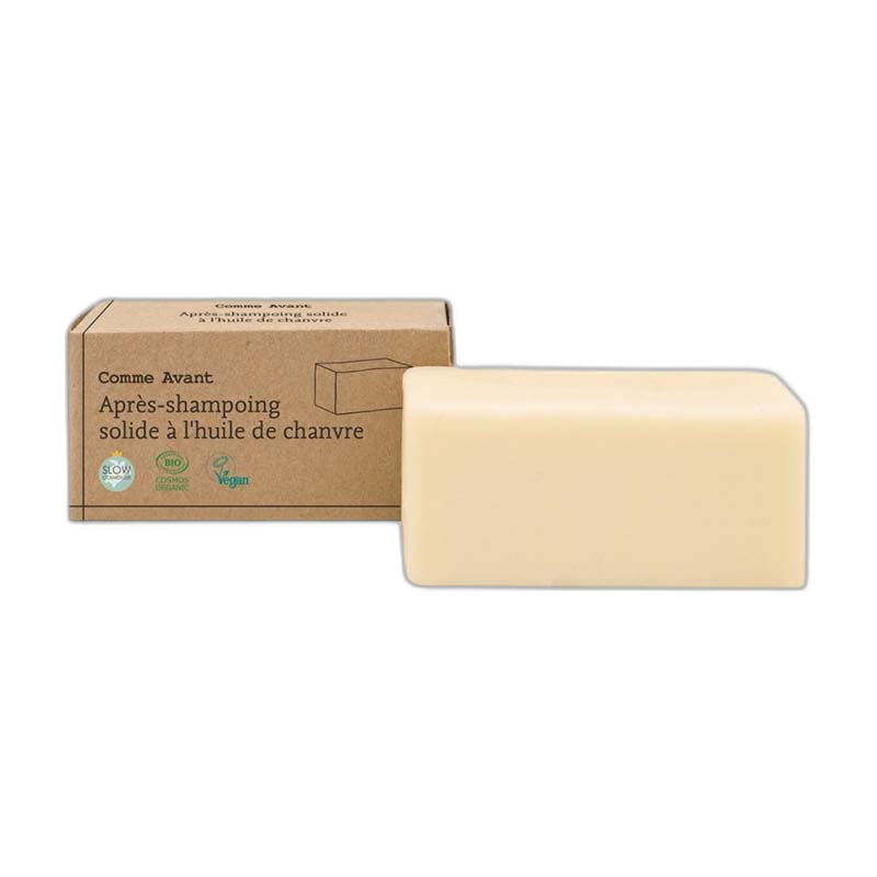 Après-shampoing solide à l'huile de chanvre - version 2 - 45 g