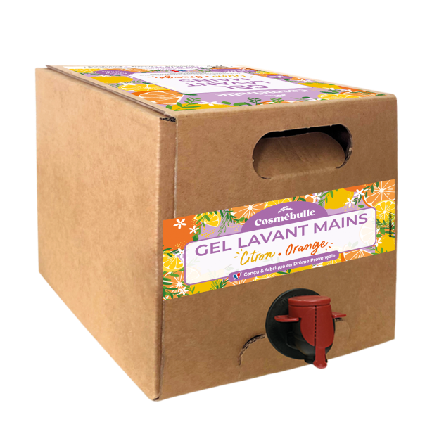 Gel lavant mains citron orange (bib format familial) - 3 L