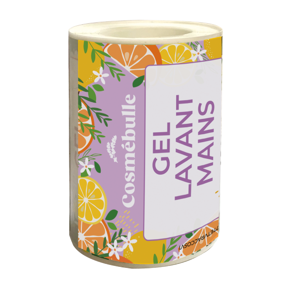 gel lavant mains citron orange (étiquettes) - x 50