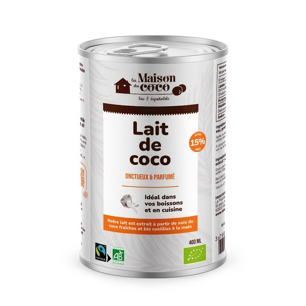 Lait de coco 15% mg bio (équitable) - 400 ml
