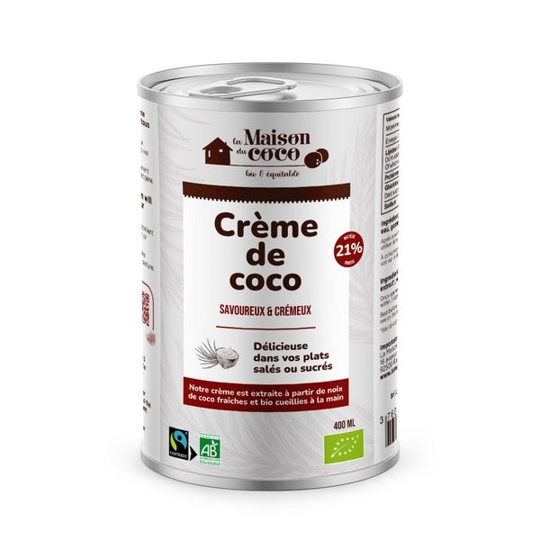 Crème de coco 21% mg bio (équitable) - 400 ml