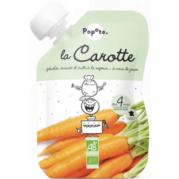 Gourde compote carotte bio - 120 g