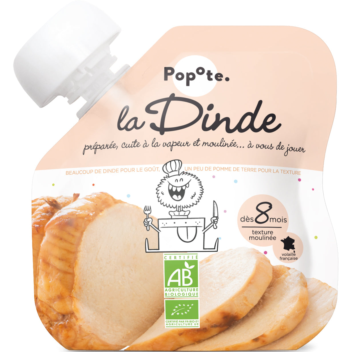 Gourde purée dinde bio - 60 g