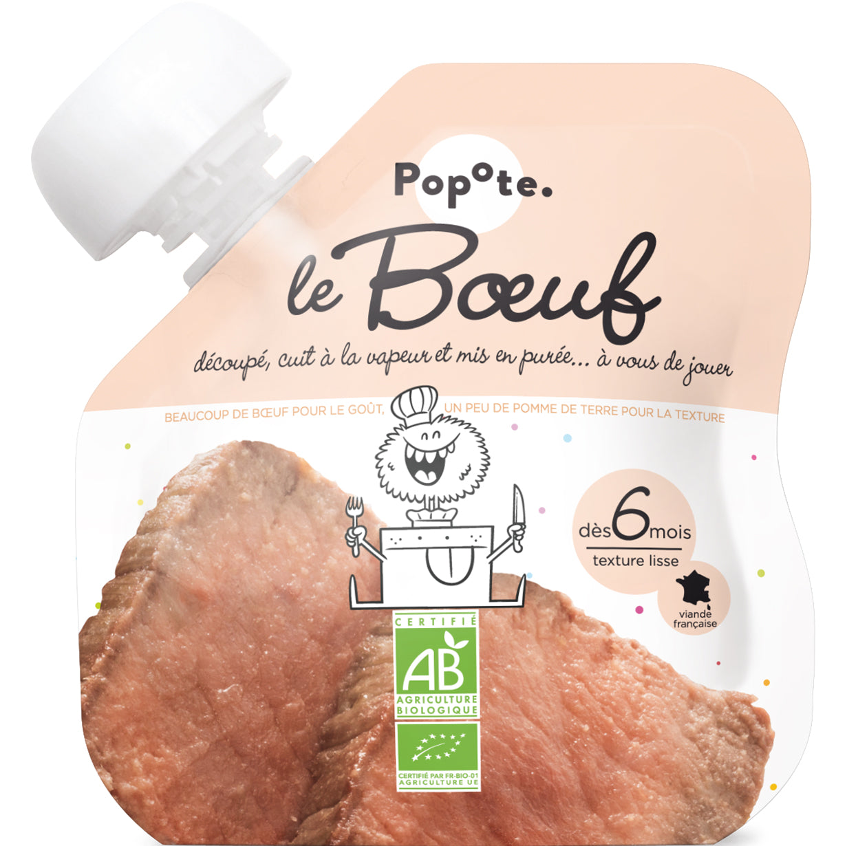 Gourde purée boeuf bio - 60 g