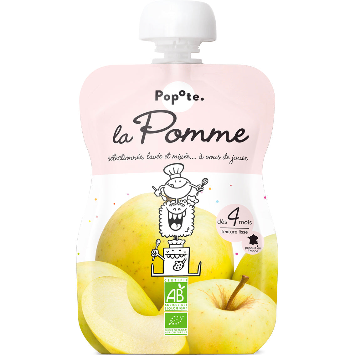 Gourde compote pomme lisse bio - 120 g