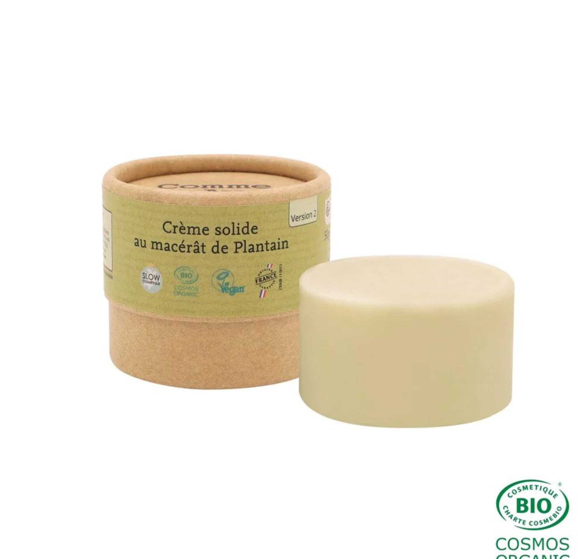 Crème solide au macérât de plantain - version 2 - 50 g