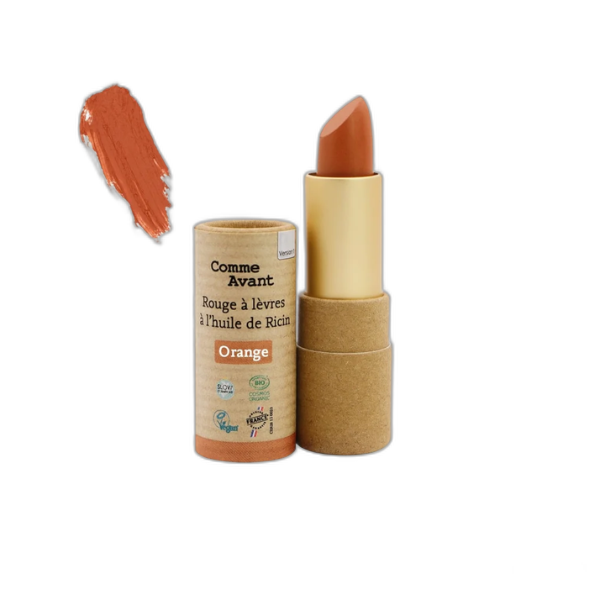 Rouge à lèvres à l'huile de ricin (orange ambré) - 4 g