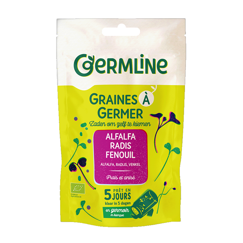 Graines à germer alfalfa - radis - fenouil bio (origine France) - 150 g