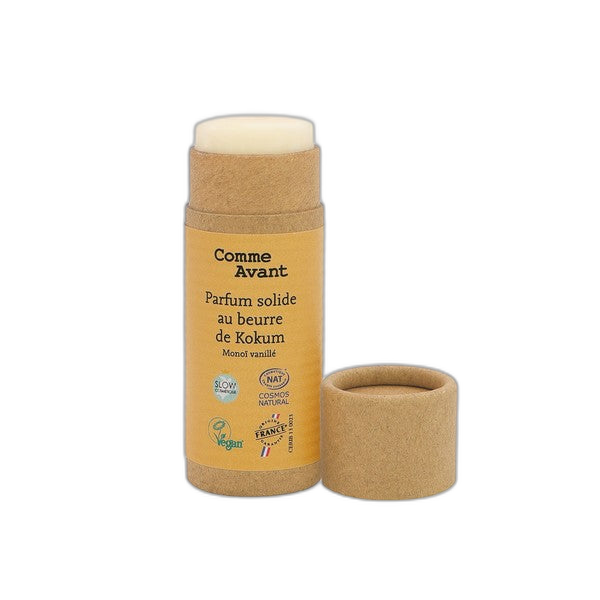 Parfum solide au beurre de kokum - monoï vanillé - version 2 - 20 g